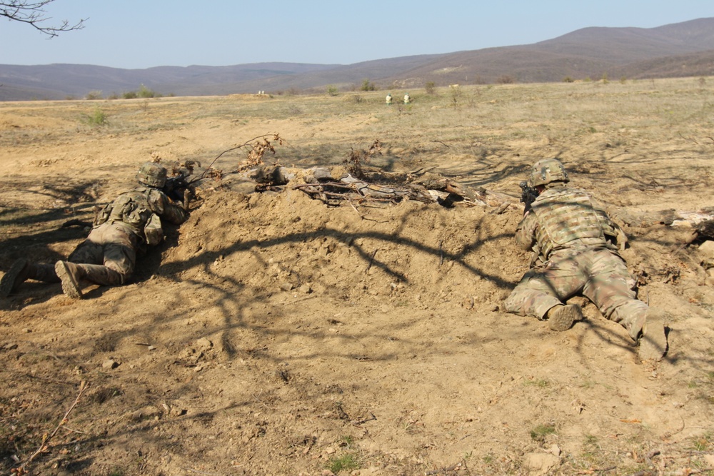 Alpha Company, 1-16th Infantry conducts team live-fire training