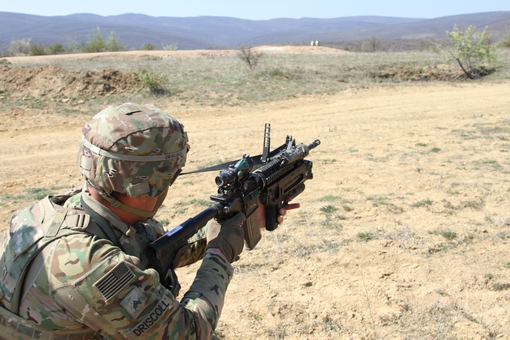 Alpha Company, 1-16th Infantry conducts team live-fire training