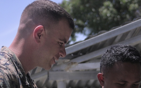 Philippine Army, U.S. Marines hold community relations event for children of Don Eulogio Luistro Elementary School