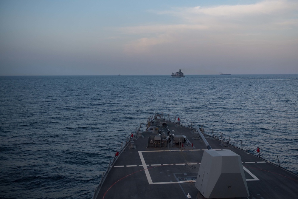 USS Stockdale escorts USNS Kanawha