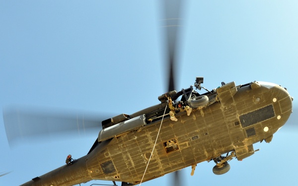 Joint Air Force pararescue, Army Blackhawk training at Kandahar Airfield, Afghanistan