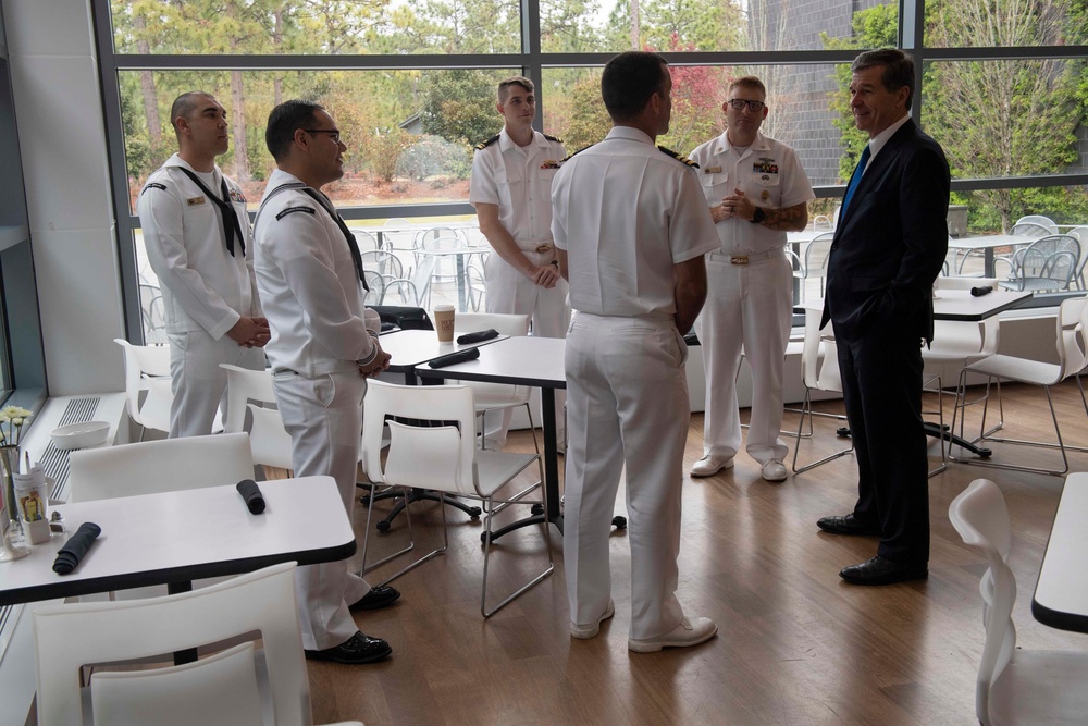 Governor Meets USS North Carolina Sailors