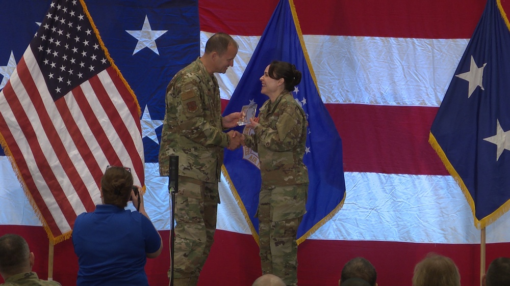 Brig. Gen. Alice Trevino Accepts Award at Air Force Contracting World Wide Training Summit