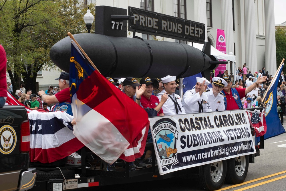 USS North Carolina Sailors Ride in Azalea Festival Parade