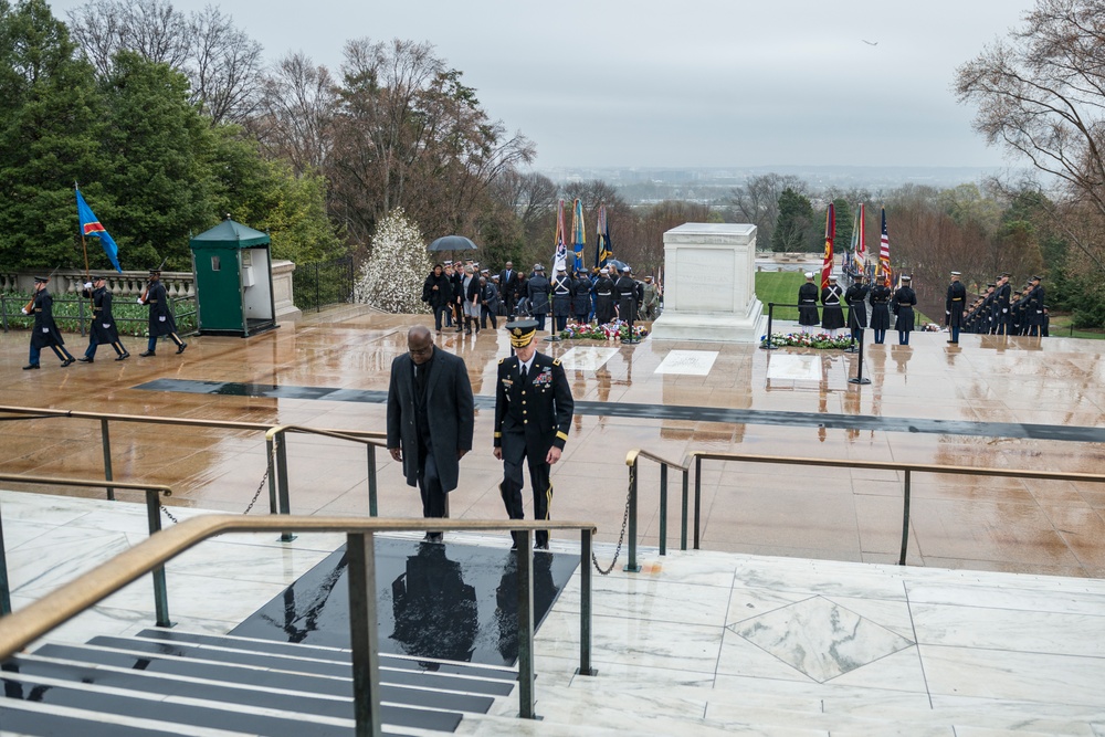 President of the Democratic Republic of the Congo Felix Tshisekedi Visits Arlington National Cemetery