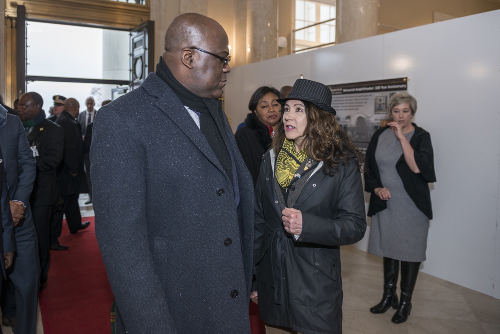 President of the Democratic Republic of the Congo Felix Tshisekedi Visits Arlington National Cemetery