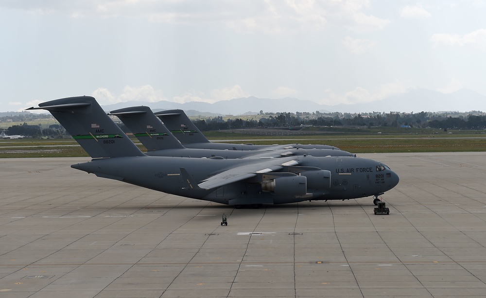 McChord C-17s at March ARB