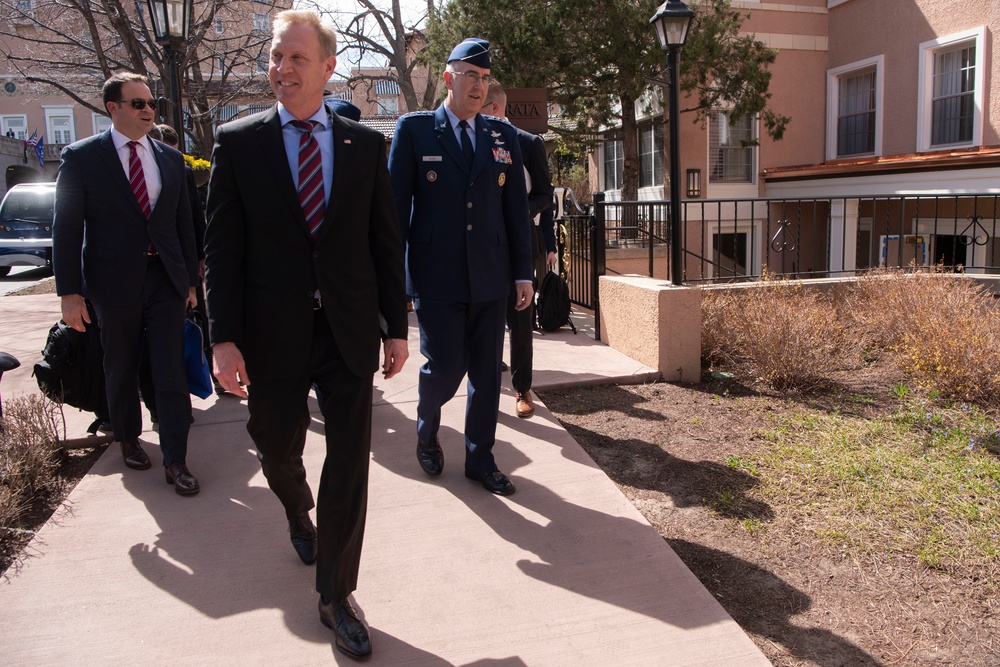 Acting Secretary of Defense Greets U.S. Strategic Command Commander