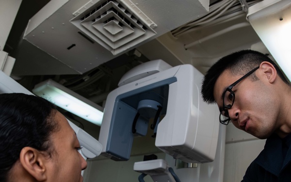 U.S. Sailor administers an x-ray