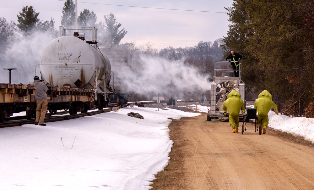 2019 Fort McCoy Vigilant Triad exercise included simulated HAZMAT response, CP Railroad support