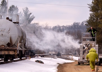 2019 Fort McCoy Vigilant Triad exercise included simulated HAZMAT response, CP Railroad support