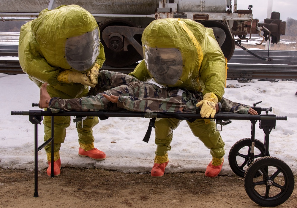 2019 Fort McCoy Vigilant Triad exercise included simulated HAZMAT response, CP Railroad support