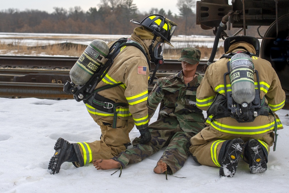 2019 Fort McCoy Vigilant Triad exercise included simulated HAZMAT response, CP Railroad support