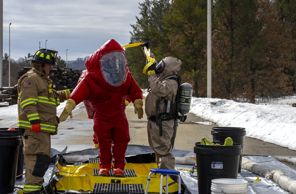 2019 Fort McCoy Vigilant Triad exercise included simulated HAZMAT response, CP Railroad support