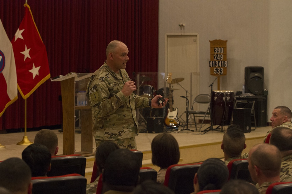 Command Sgt. Maj. J. Curt Cornelison Visits Troops in Kuwait