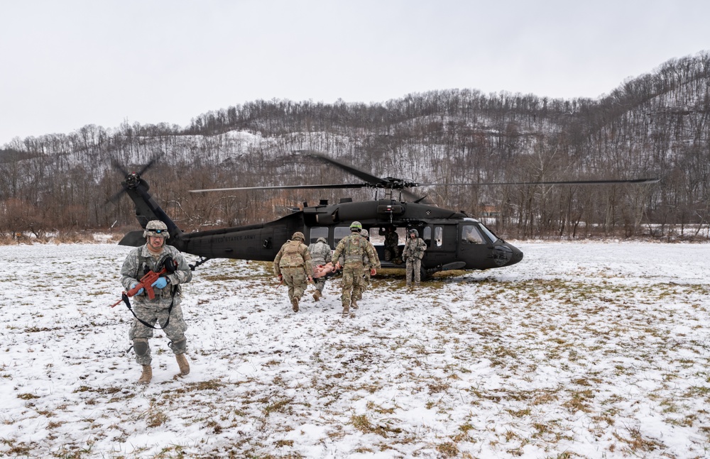 West Virginia Army National Guard Combat Medics Train at Camp Dawson