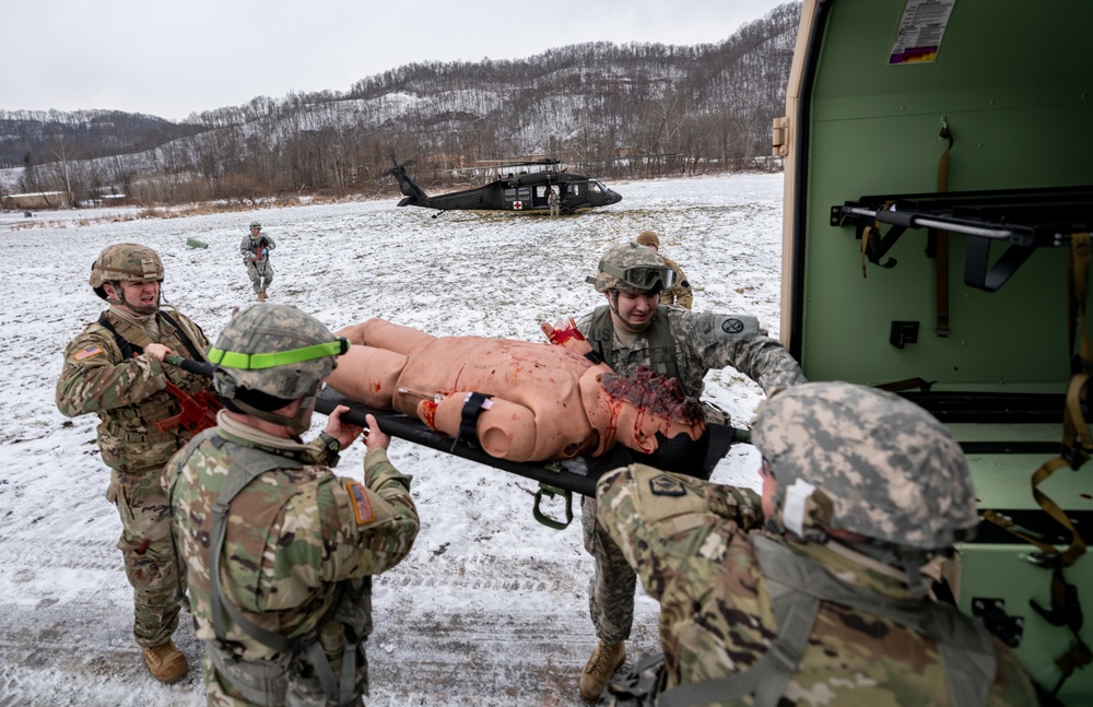 West Virginia Army National Guard Combat Medics Train at Camp Dawson