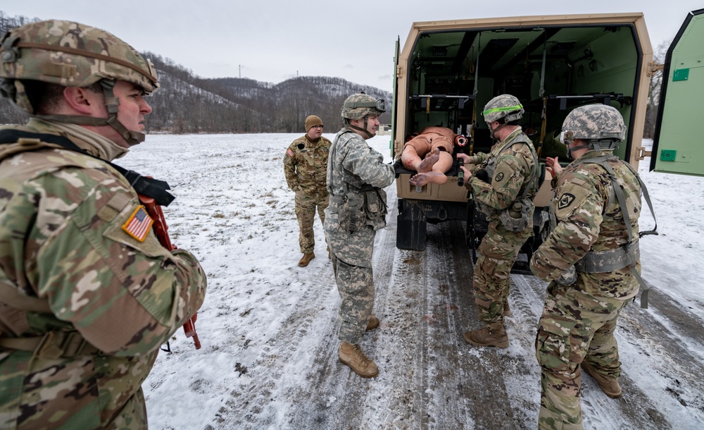 West Virginia Army National Guard Combat Medics Train at Camp Dawson