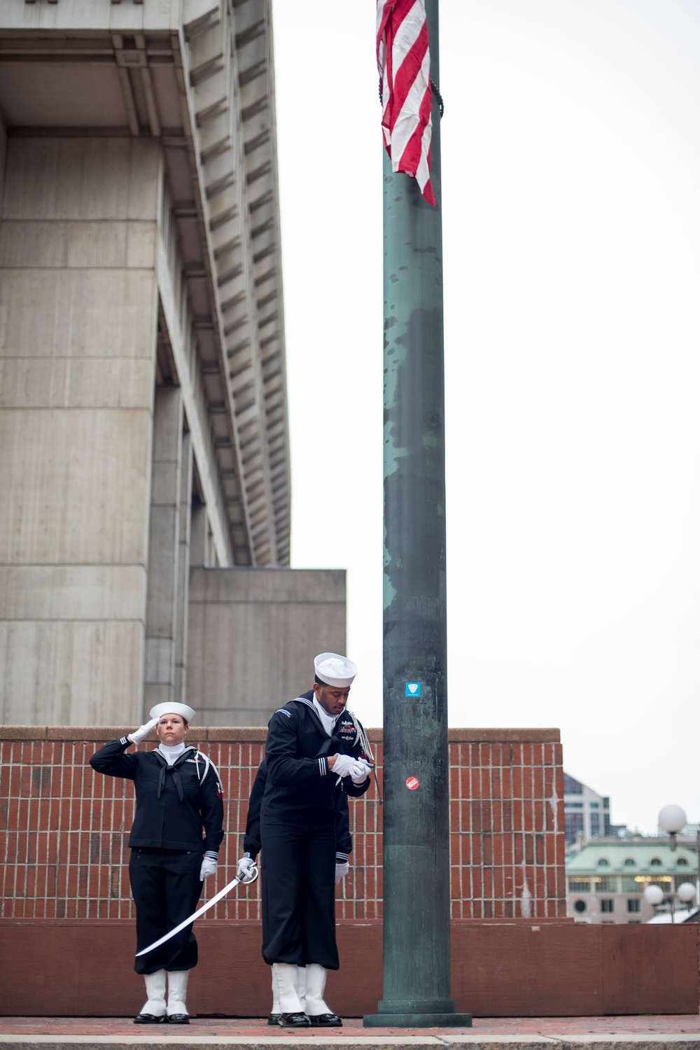 Boston Flag Raising Ceremony