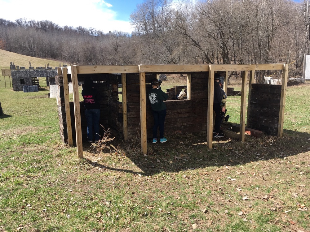 Students visit Fort McCoy's paintball course