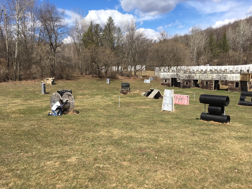 Students visit Fort McCoy's paintball course
