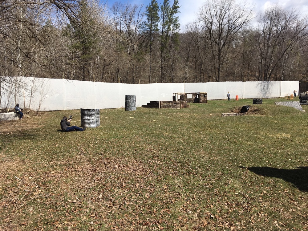 Students visit Fort McCoy's paintball course