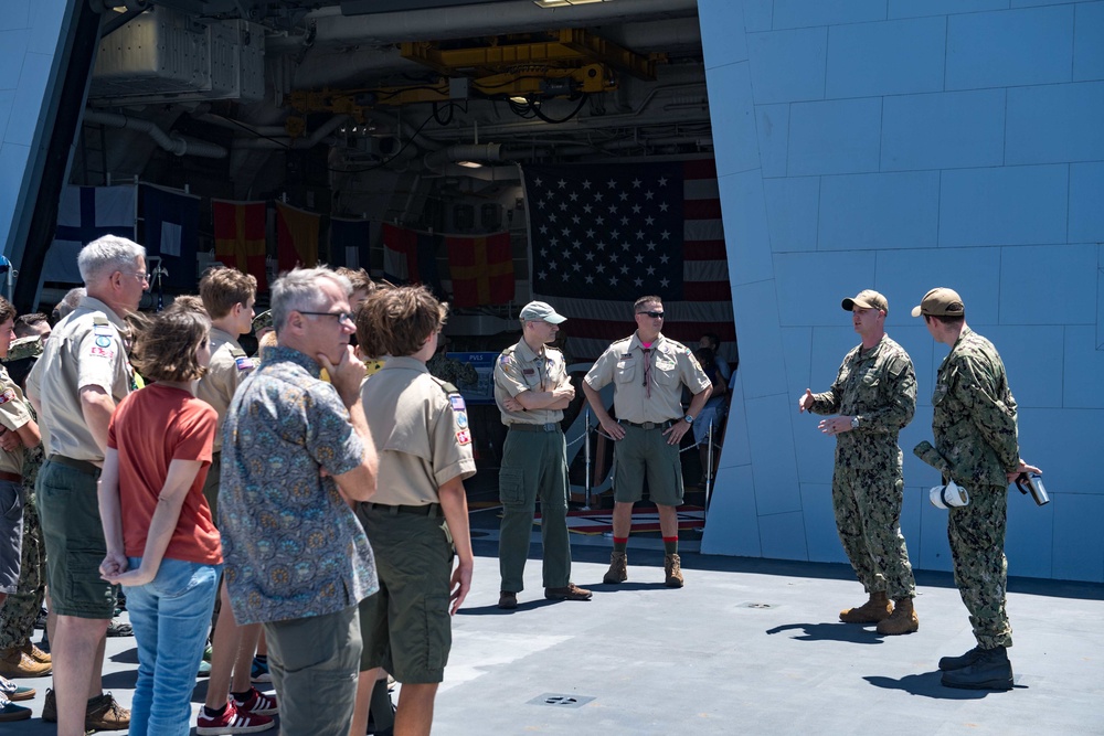 Boy Scouts Tour USS Zumwalt