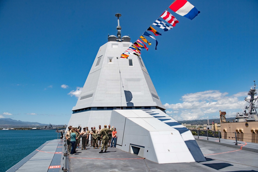 Boy Scouts Tour USS Zumwalt