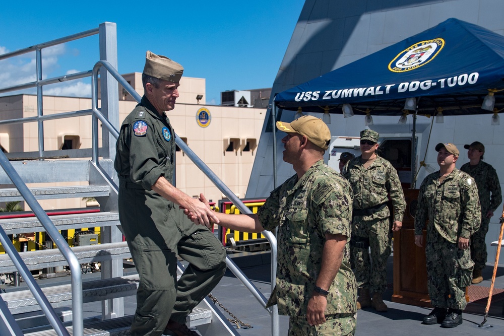 USS Zumwalt Welcomes U.S. Indo-Pacific Command