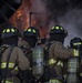 99th CES, local fire department battle simulated aircraft fire