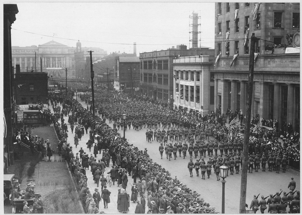 Welcoming home Ohio troops from the Great War