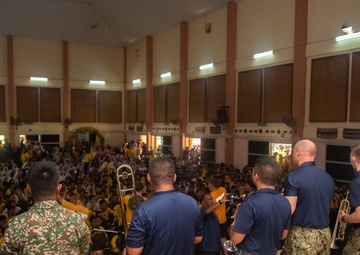Pacific Partnership 2019 participants interact with SMK Matang Jaya students