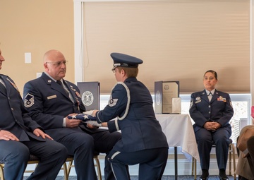 Master Sgt. Thomas P. Dufault retires from the 102nd Intelligence Wing