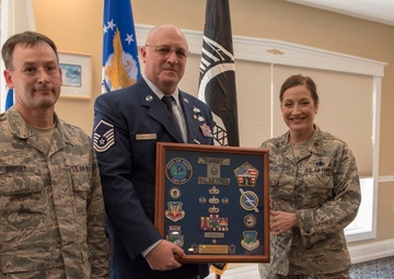 Master Sgt. Thomas P. Dufault retires from the 102nd Intelligence Wing