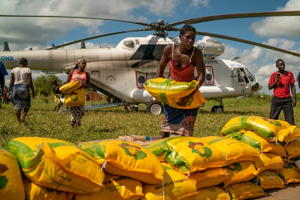 How Some Of The Humanitarian Aid Transported By U.S. Military Is Distributed By The World Food Programme