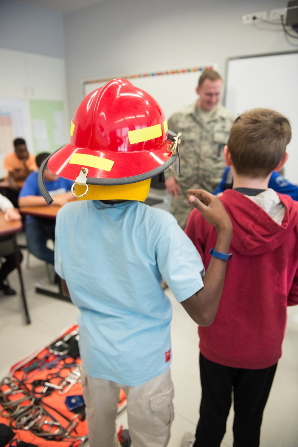 Firefighter teaches fire safety at SHAPE