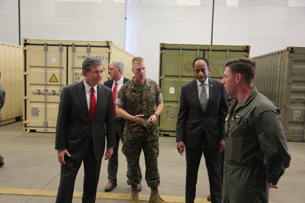 North Carolina Governor Roy Cooper conducts official visit of Camp Lejeune