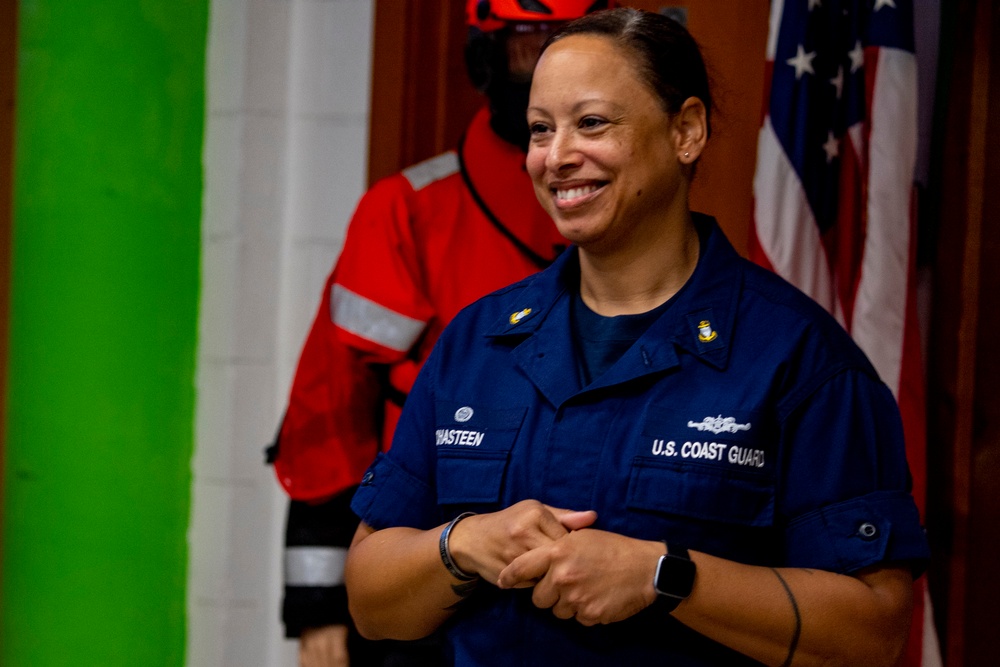 Chief Malia Chasteen talks to recruits