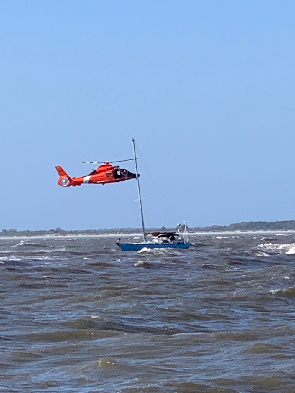 Coast Guard rescues man from disabled sailboat near North Santee Bay