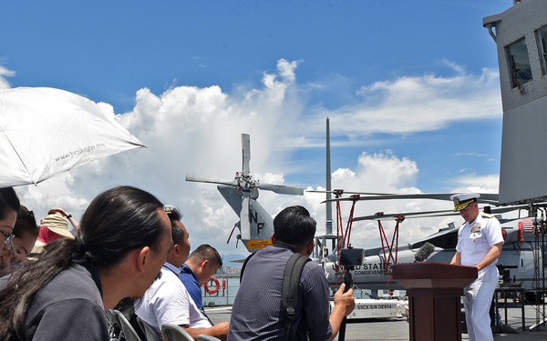 Deputy Commander, U.S. 7th Fleet and USS Blue Ridge Commanding Officer Speak to the Media in Kota Kinabalu, Malaysia