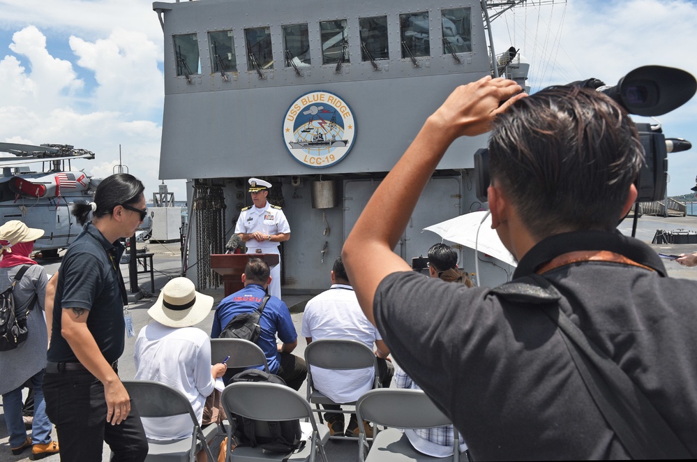 Deputy Commander, U.S. 7th Fleet and USS Blue Ridge Commanding Officer Speak to the Media in Kota Kinabalu, Malaysia