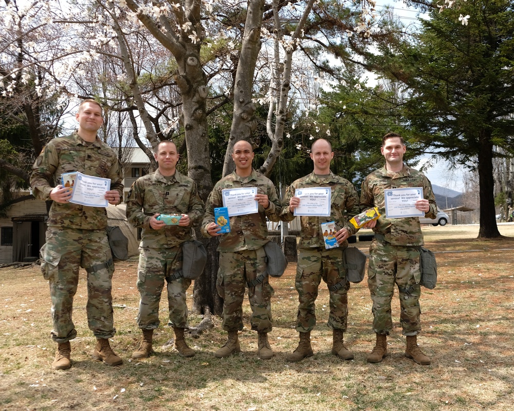 210th FAB Soldiers Show Gratitude for Donated Girl Scout Cookies