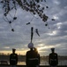 Silent Drill Platoon practices with District's iconic Cherry Blossoms as backdrop