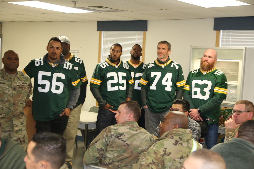 Green Bay Packers 2019 Tailgate Tour visits with Soldiers at Fort McCoy