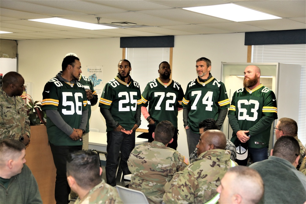 Green Bay Packers 2019 Tailgate Tour visits with Soldiers at Fort McCoy