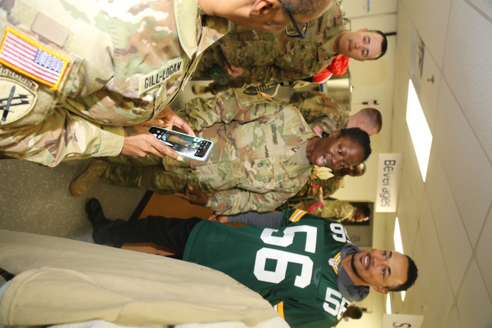 Green Bay Packers 2019 Tailgate Tour visits with Soldiers at Fort McCoy