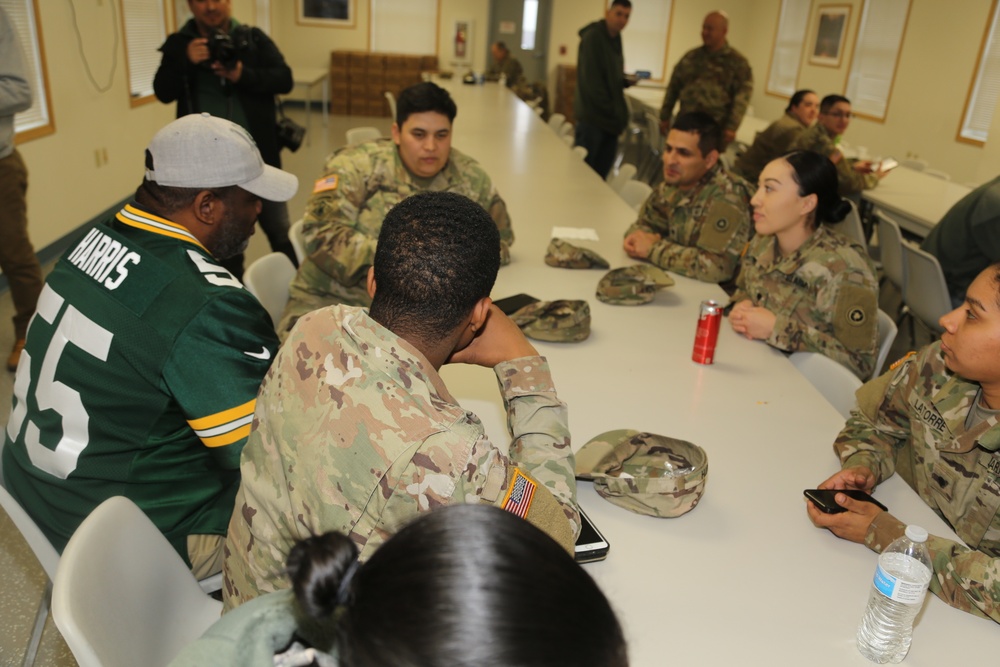 Green Bay Packers 2019 Tailgate Tour visits with Soldiers at Fort McCoy