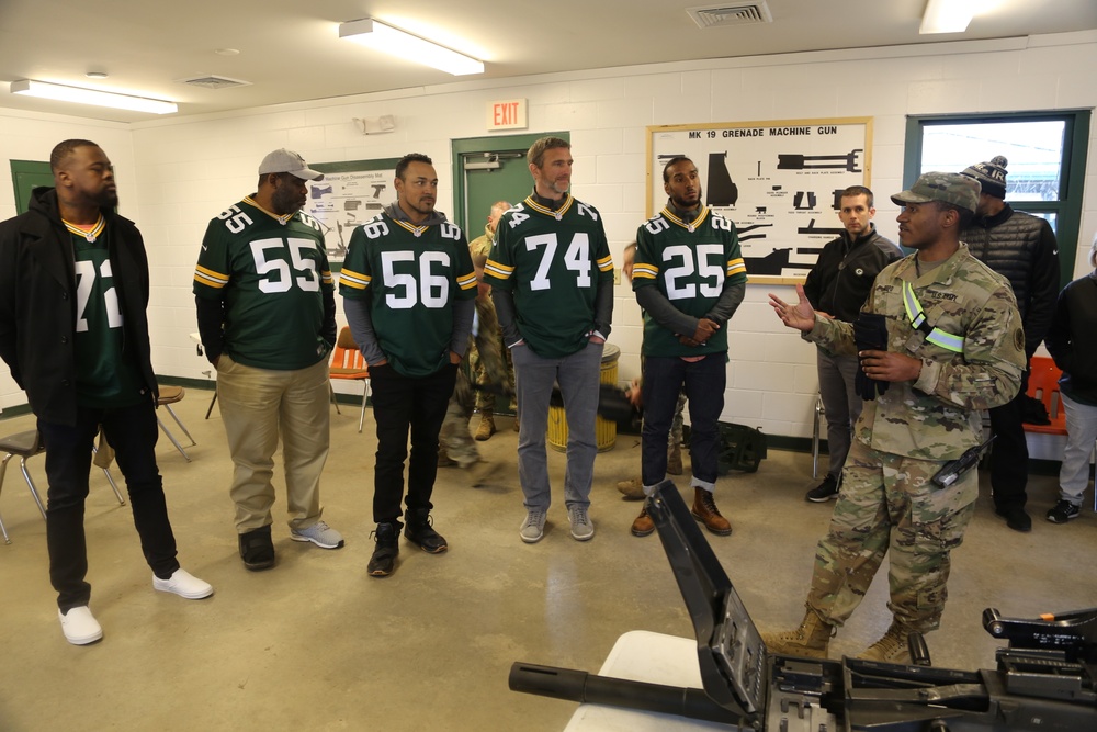 Green Bay Packers 2019 Tailgate Tour visits with Soldiers at Fort McCoy