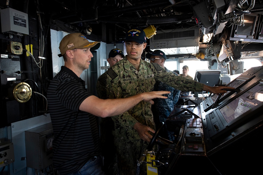 Denny Hamlin Tours USS Jacinta