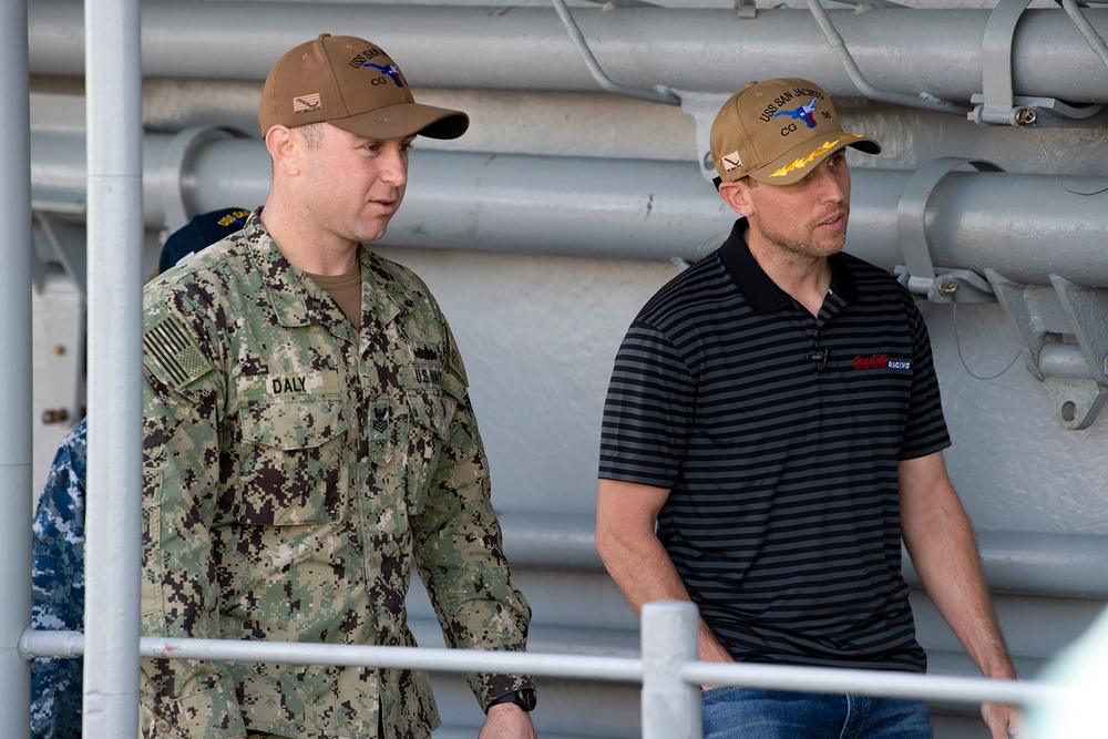 Denny Hamlin Tours USS Jacinta